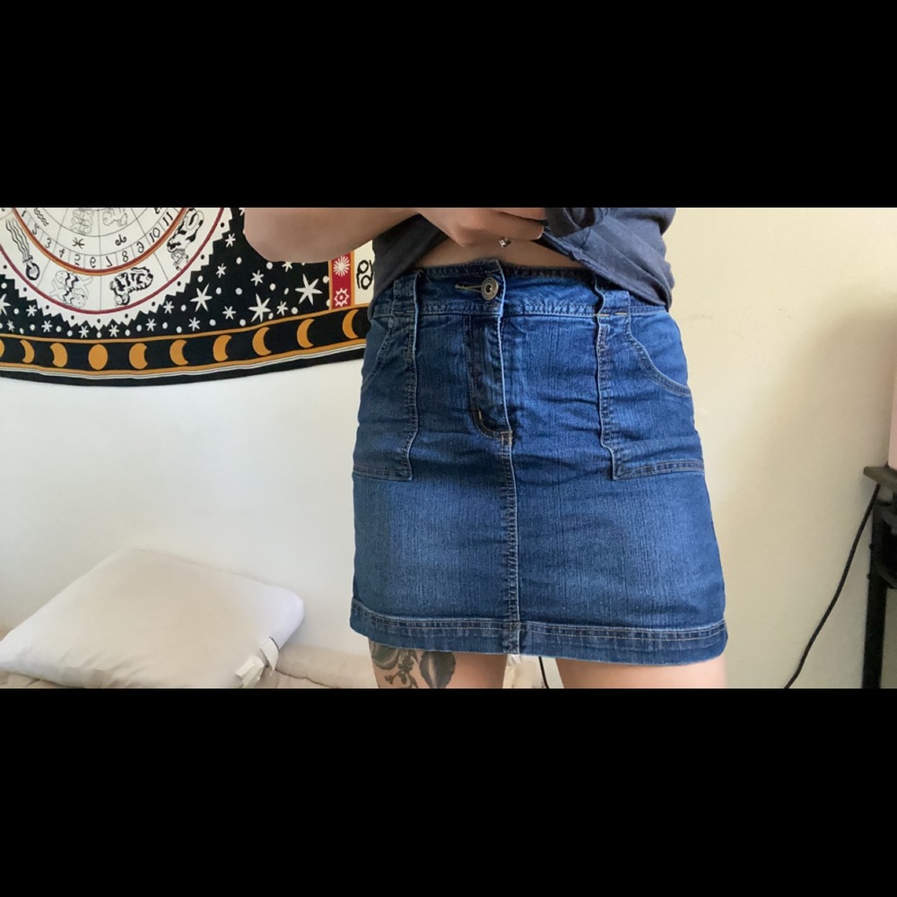 StJohnsBay stretch denim skort w built in shorts
